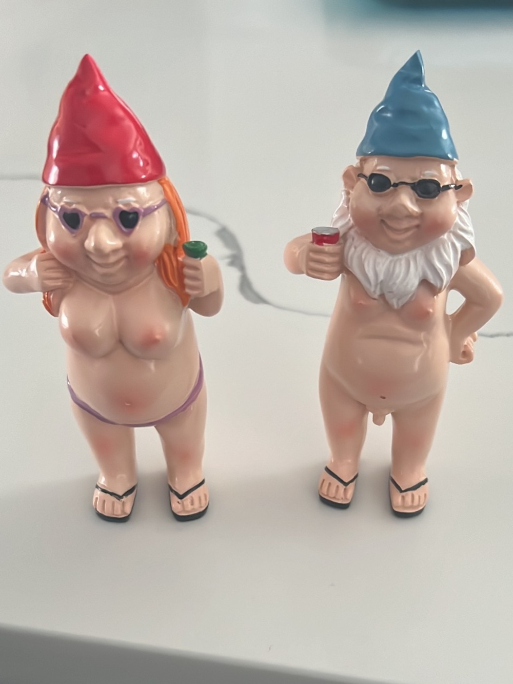 Garden Naughty Couple Nude Gnomes for Outdoor Yard Home Decor
